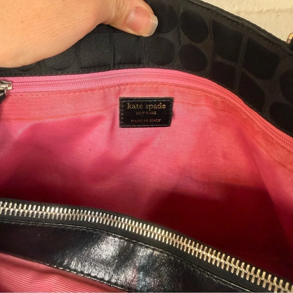 Kate Spade Vintage Black Nylon Shoulder Bag Made in Italy